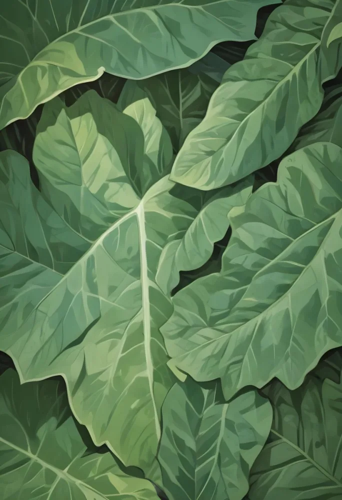 Green Leaves Close Up View Of The Texture And Patterns Of Large Lush Green Leaves With Sunlight Highlighting The Details Against A Blurred Background 25 9b31