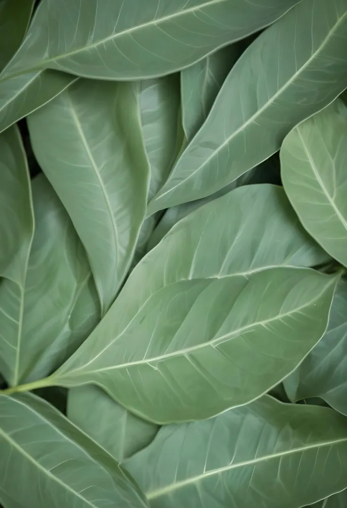 Green Leaves Close Up View Of The Texture And Patterns Of Large Lush Green Leaves With Sunlight Highlighting The Details Against A Blurred Background 8 565d
