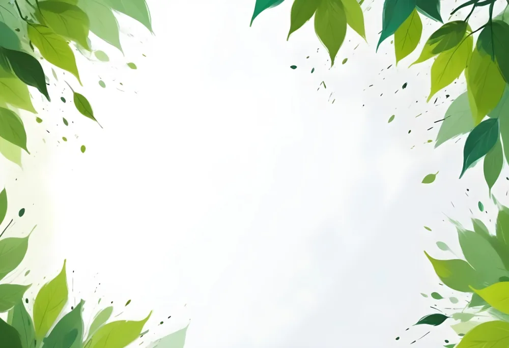 Green Leaves Falling Around A White Space Bright Light Vibrant Colors Nature Background Fresh And Vibrant Spring Season Minimalist Design Airy Atmosphere Clean Aesthetic 22 83e0