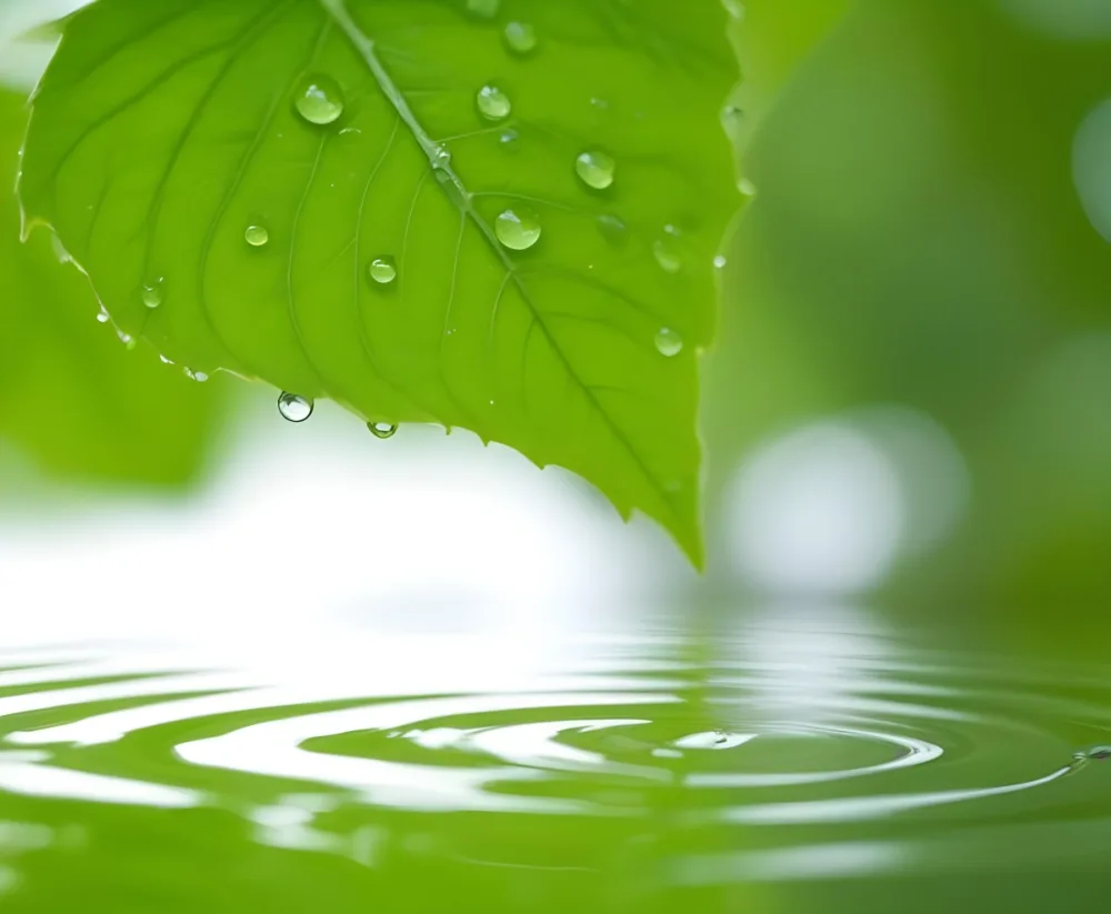 Green Maple Leaves With Blurred Background 1 E490