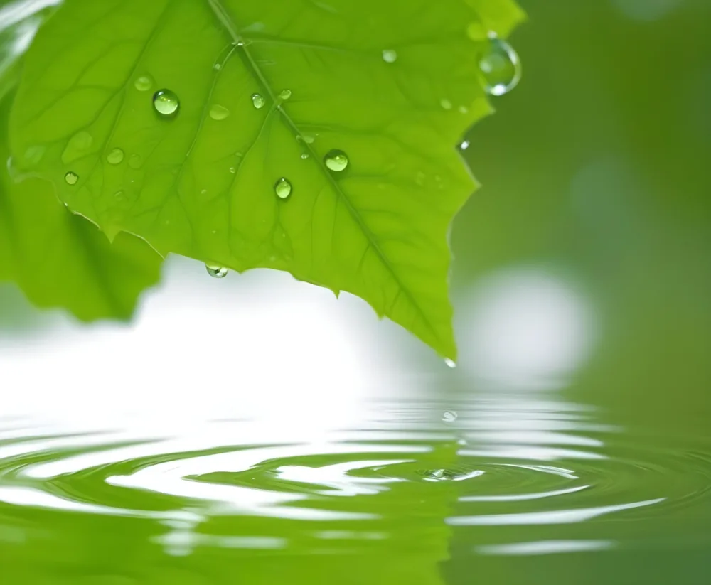 Green Maple Leaves With Blurred Background 4 Dd72
