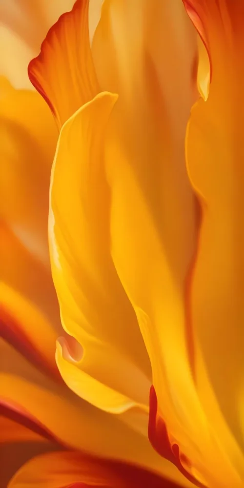 Macro Shot Of Vibrant Red Flower Petals With Orange Tips Soft Lighting Close Up View Showcasing The Intricate Details And Textures Of The Flower 33 5216