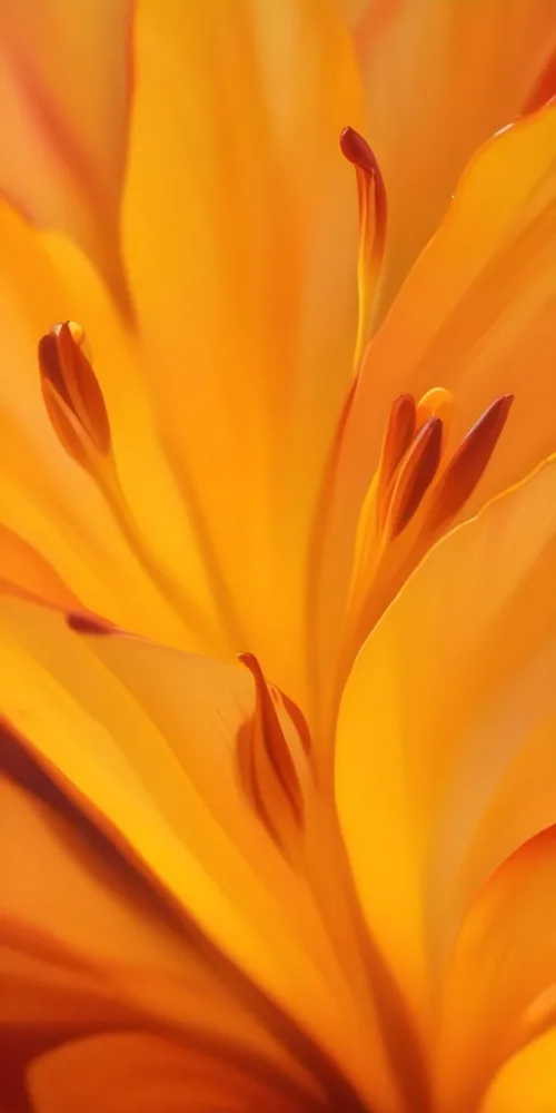 Macro Shot Of Vibrant Red Flower Petals With Orange Tips Soft Lighting Close Up View Showcasing The Intricate Details And Textures Of The Flower 40 F402