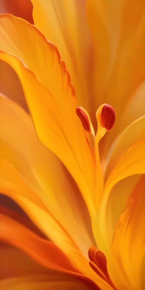 Macro Shot Of Vibrant Red Flower Petals With Orange Tips Soft Lighting Close Up View Showcasing The Intricate Details And Textures Of The Flower 42 F481