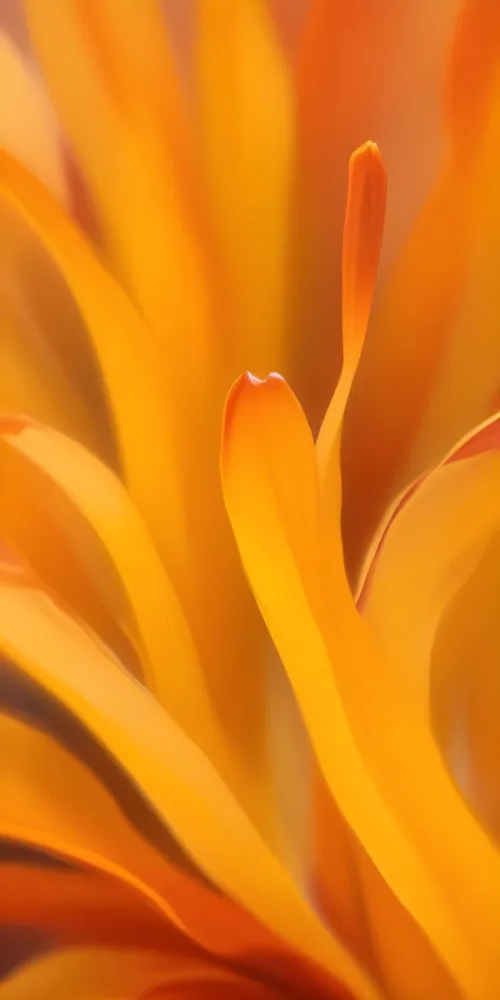 Macro Shot Of Vibrant Red Flower Petals With Orange Tips Soft Lighting Close Up View Showcasing The Intricate Details And Textures Of The Flower 8 C3bf
