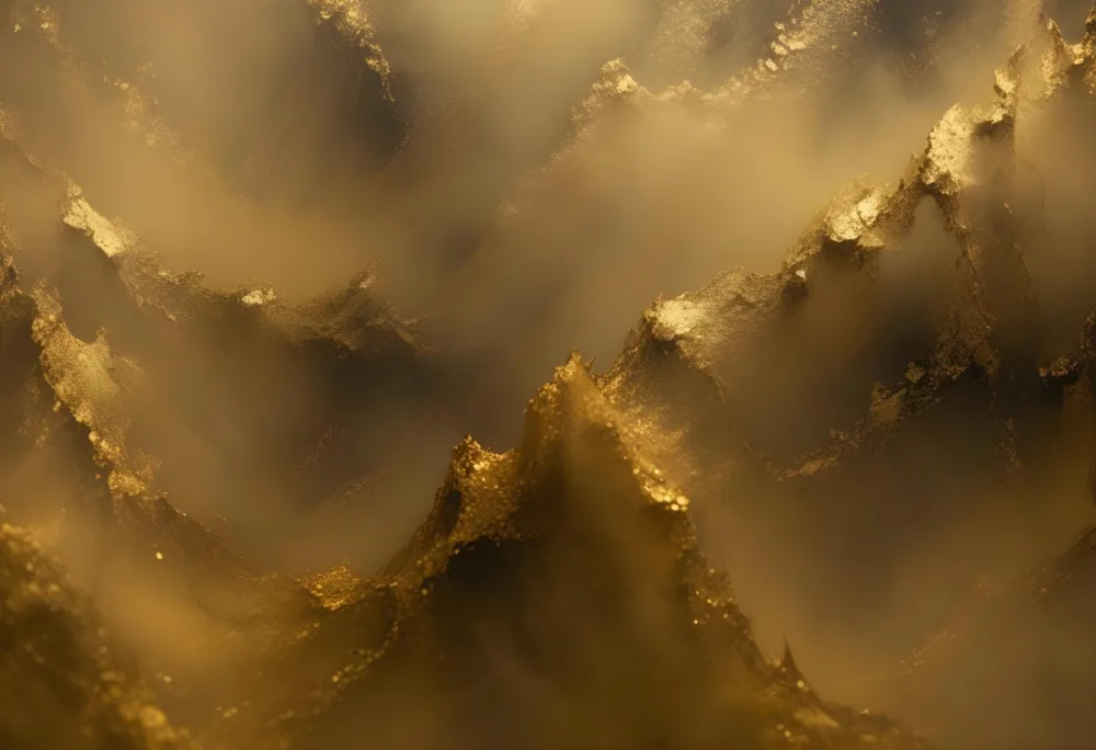 Minimal Soft Studio Light Photography A Close Up Image Of A Golden Glittery Surface With A Textured Granular Appearance High Detail Solid Bold Color Background 22 C476