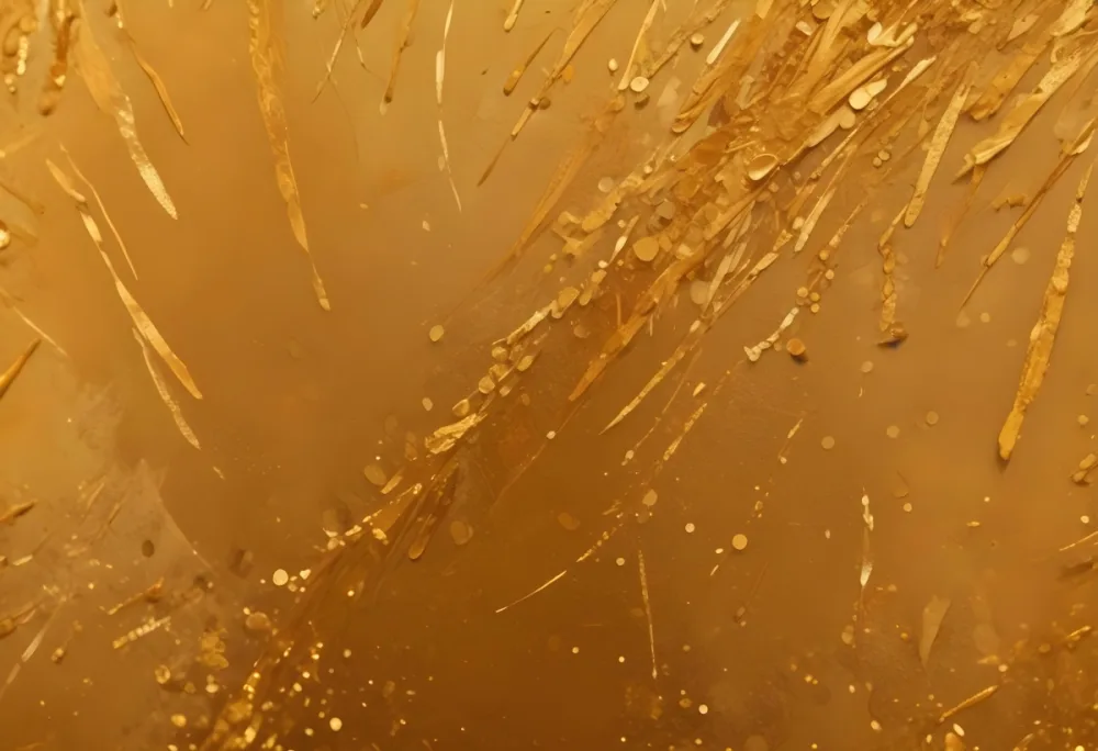 Minimal Soft Studio Light Photography A Close Up Image Of A Golden Glittery Surface With A Textured Granular Appearance High Detail Solid Bold Color Background 45 619c