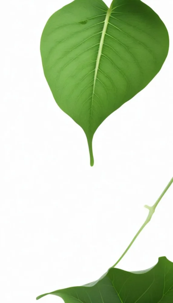 Minimal Soft Studio Light Photography A Large Green Leaf