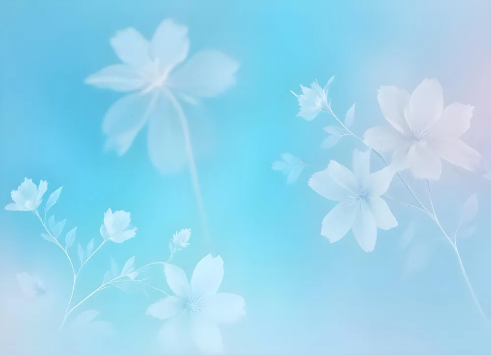 Minimal Soft Studio Light Photography Abstract Background With Light Blue And White Floral Patterns Soft Pastel Colors And A Dreamy Ethereal Quality Creating A Gentle And Calming Visual Effect High Detail Solid 102 Ea2d