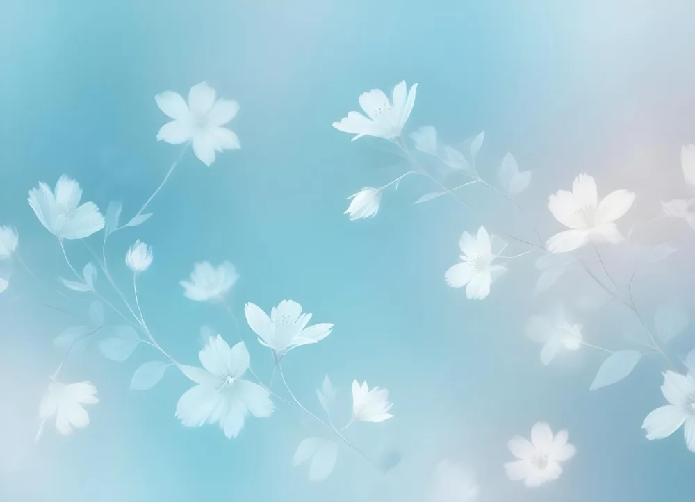 Minimal Soft Studio Light Photography Abstract Background With Light Blue And White Floral Patterns Soft Pastel Colors And A Dreamy Ethereal Quality Creating A Gentle And Calming Visual Effect High Detail Solid 106 2794