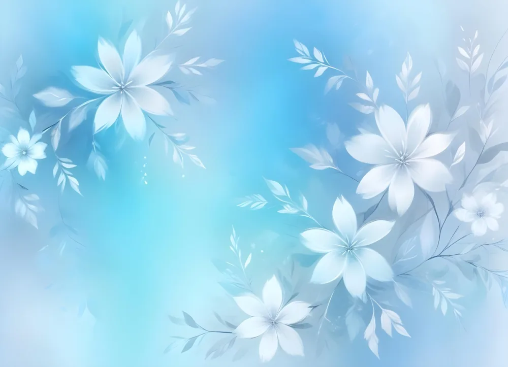 Minimal Soft Studio Light Photography Abstract Background With Light Blue And White Floral Patterns Soft Pastel Colors And A Dreamy Ethereal Quality Creating A Gentle And Calming Visual Effect High Detail Solid 14 Dfd3