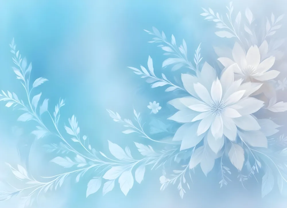 Minimal Soft Studio Light Photography Abstract Background With Light Blue And White Floral Patterns Soft Pastel Colors And A Dreamy Ethereal Quality Creating A Gentle And Calming Visual Effect High Detail Solid 32 6d01