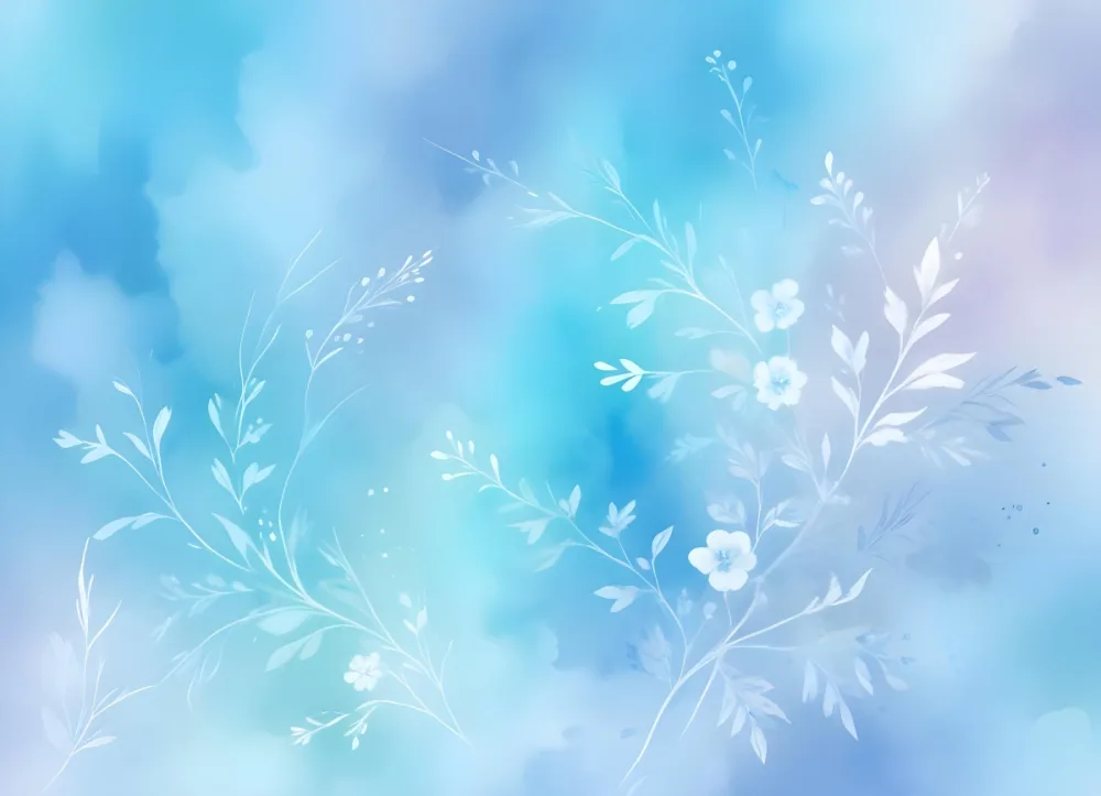 Minimal Soft Studio Light Photography Abstract Background With Light Blue And White Floral Patterns Soft Pastel Colors And A Dreamy Ethereal Quality Creating A Gentle And Calming Visual Effect High Detail Solid 51 599a