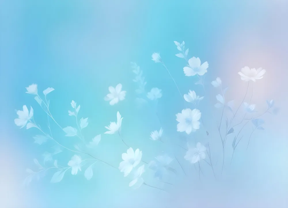 Minimal Soft Studio Light Photography Abstract Background With Light Blue And White Floral Patterns Soft Pastel Colors And A Dreamy Ethereal Quality Creating A Gentle And Calming Visual Effect High Detail Solid 86 Ac03