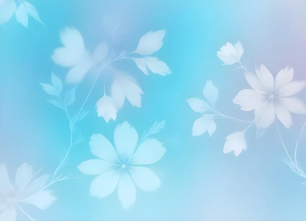 Minimal Soft Studio Light Photography Abstract Background With Light Blue And White Floral Patterns Soft Pastel Colors And A Dreamy Ethereal Quality Creating A Gentle And Calming Visual Effect High Detail Solid 97 628a