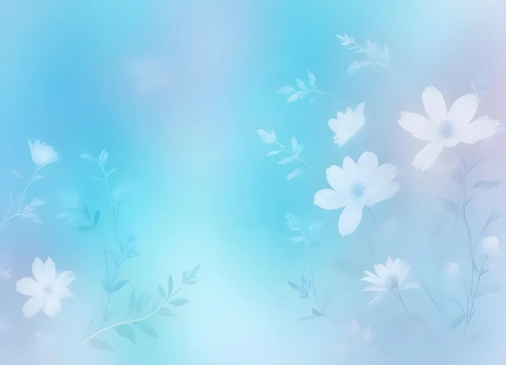 Minimal Soft Studio Light Photography Abstract Background With Light Blue And White Floral Patterns Soft Pastel Colors And A Dreamy Ethereal Quality Creating A Gentle And Calming Visual Effect High Detail Solid 98 Abb9
