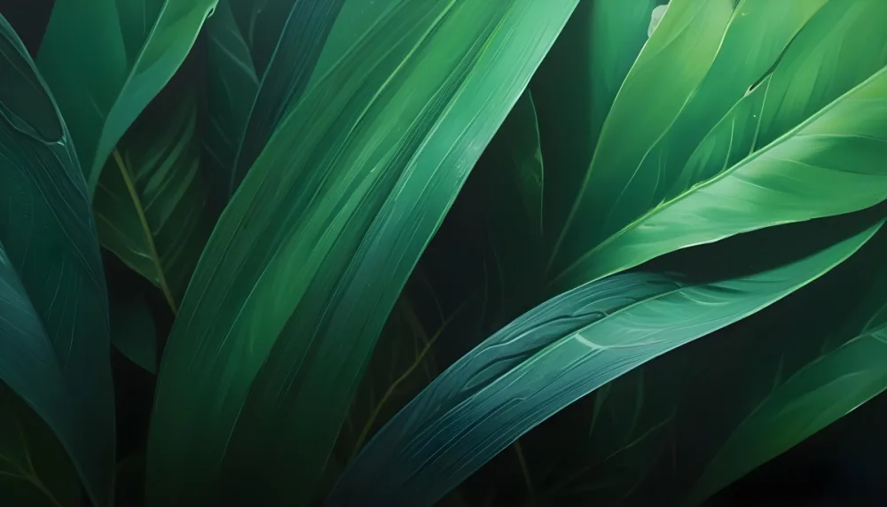 Minimal Soft Studio Light Photography Green Leaves