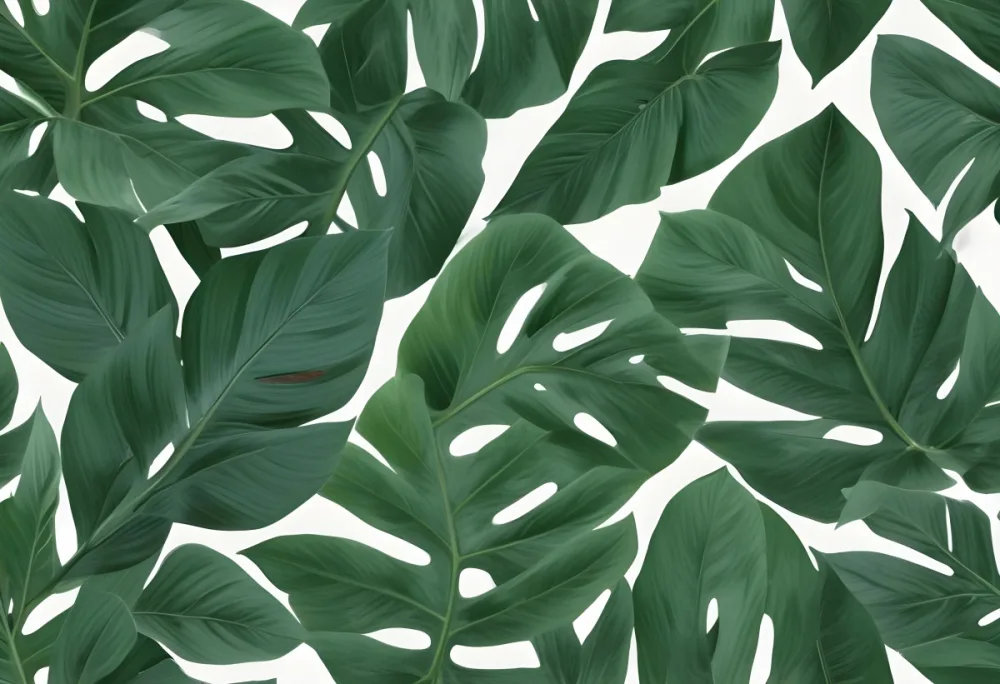 Minimal Soft Studio Light Photography Tropical Leaves In A White Background High Detail Solid Bold Color Background 38 E42f