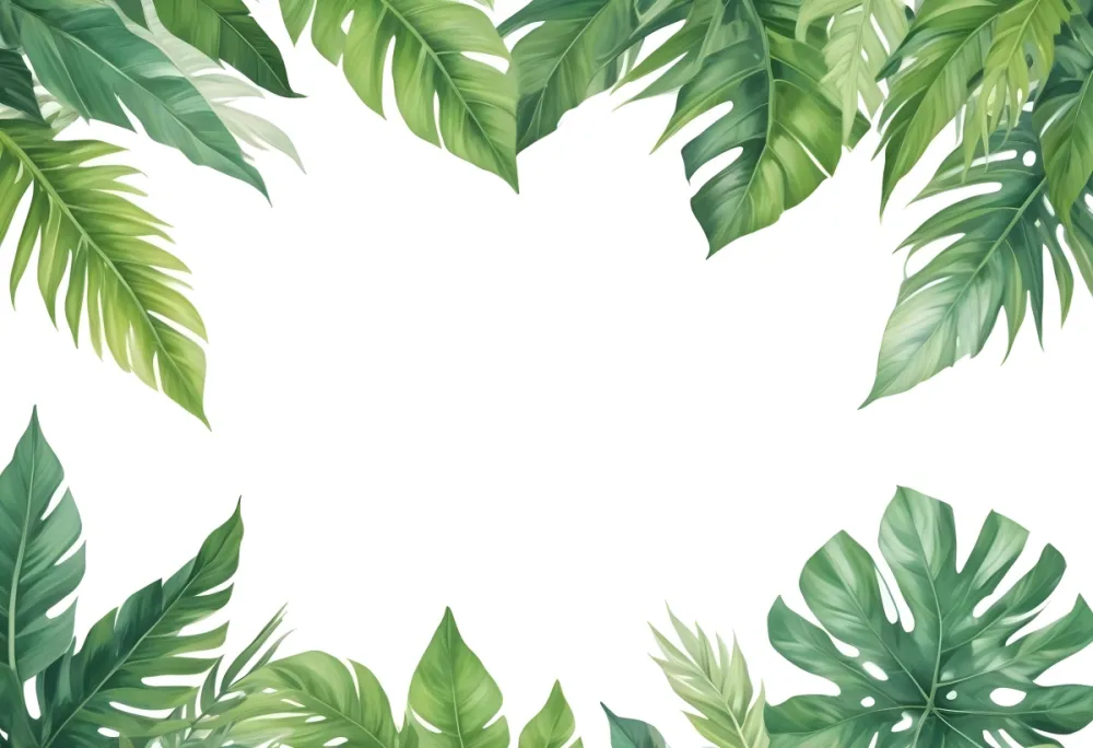 Minimal Soft Studio Light Photography Tropical Leaves In A White Background High Detail Solid Bold Color Background 64 2389