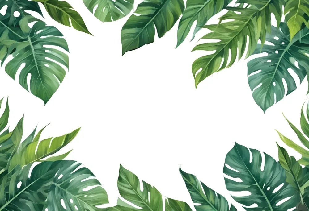 Minimal Soft Studio Light Photography Tropical Leaves In A White Background High Detail Solid Bold Color Background 70 4a39