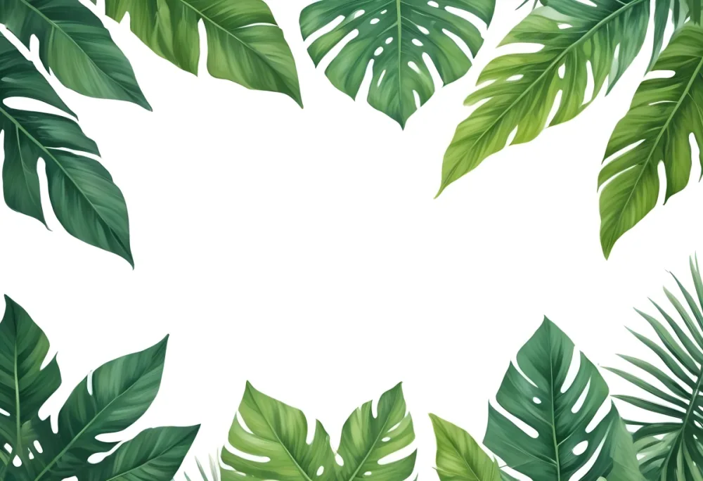 Minimal Soft Studio Light Photography Tropical Leaves In A White Background High Detail Solid Bold Color Background 78 0bd5