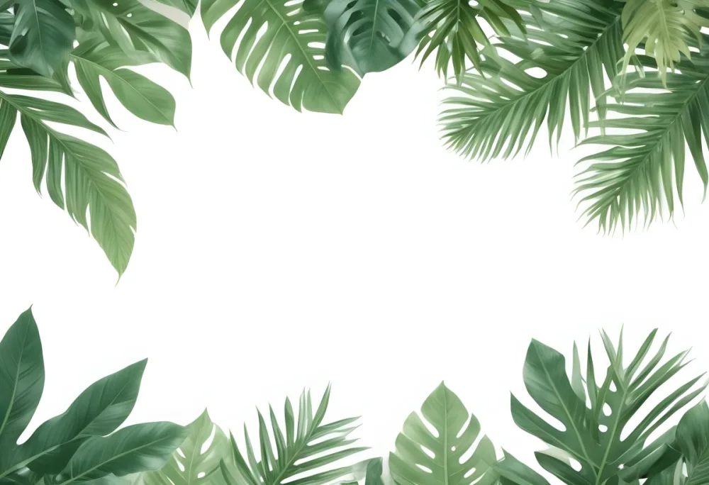 Minimal Soft Studio Light Photography Tropical Leaves In A White Background High Detail Solid Bold Color Background 8 7912