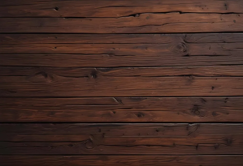 Oil Painting A Close Up View Of Dark Brown Wooden Planks With Visible Grain Patterns And Texture Featuring Horizontal Lines And Knots Creative Extremely Detailed Brush Stroke 11 032a