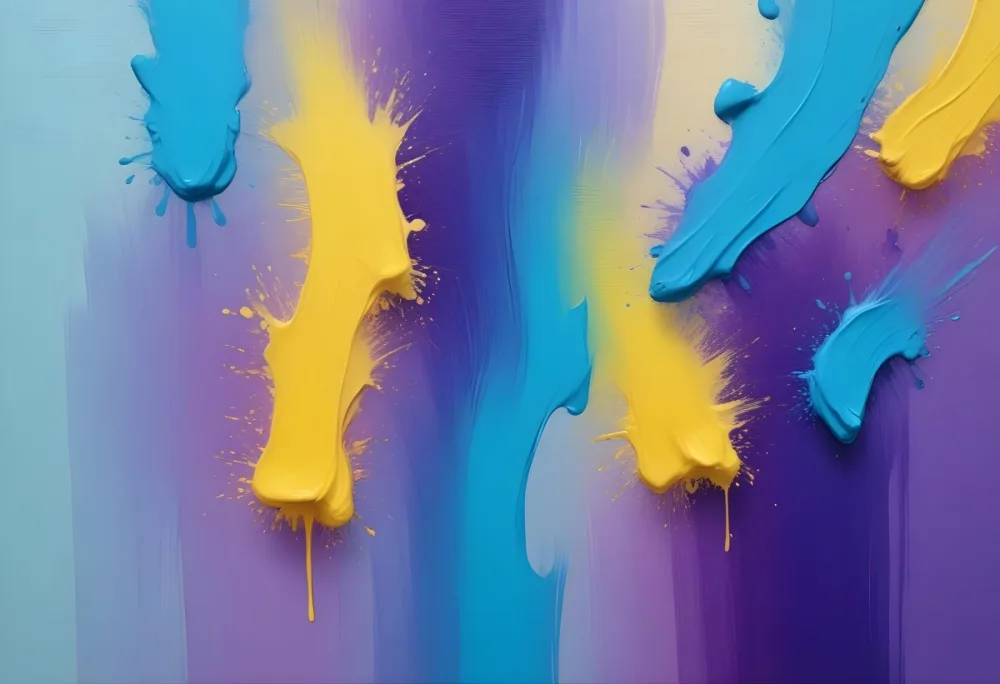 Oil Painting A Gradient Background With A Blend Of Yellow Cyan Blue And Purple Creating A Smooth Transition Of Colors With A Smooth Texture Creative Extremely Detailed Brush Stroke 25 D79d