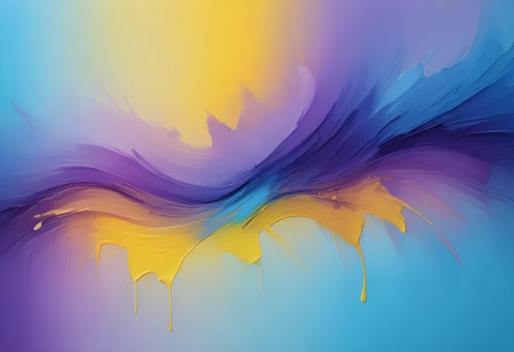 Oil Painting A Gradient Background With A Blend Of Yellow Cyan Blue And Purple Creating A Smooth Transition Of Colors With A Smooth Texture Creative Extremely Detailed Brush Stroke 52 C543