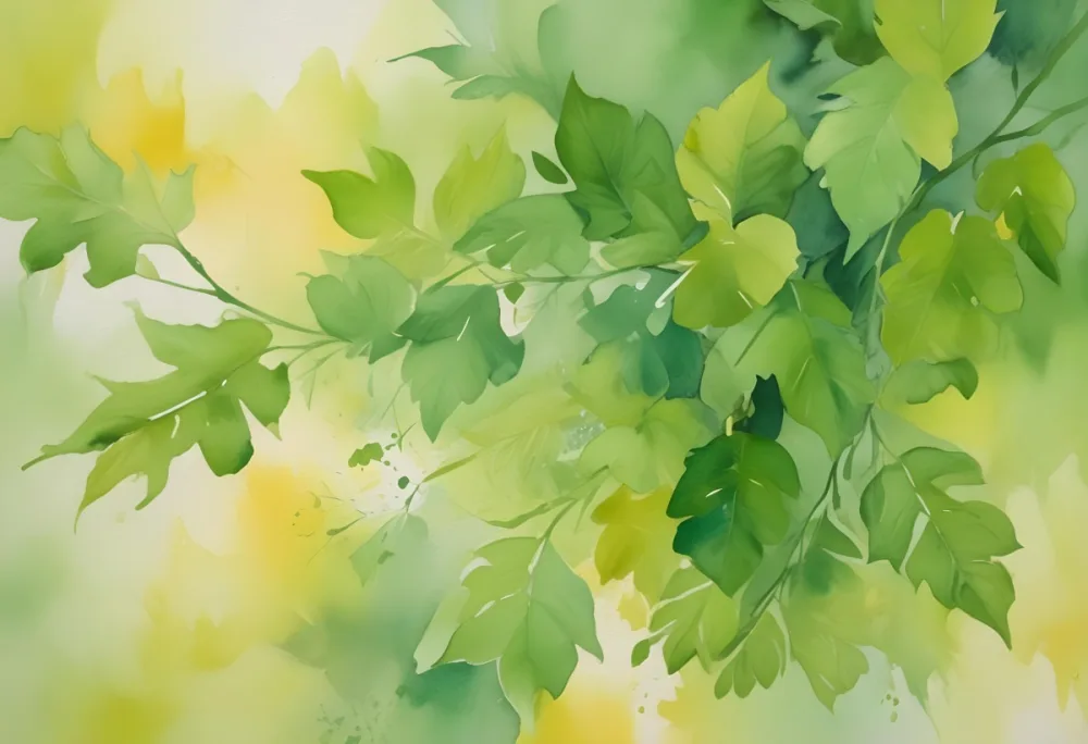 Oil Painting Abstract Watercolor Painting With Shades Of Green And Yellow Creating A Vibrant And Organic Texture Reminiscent Of Foliage And Sunlight Creative Extremely Detailed Brush Stroke 14 4357