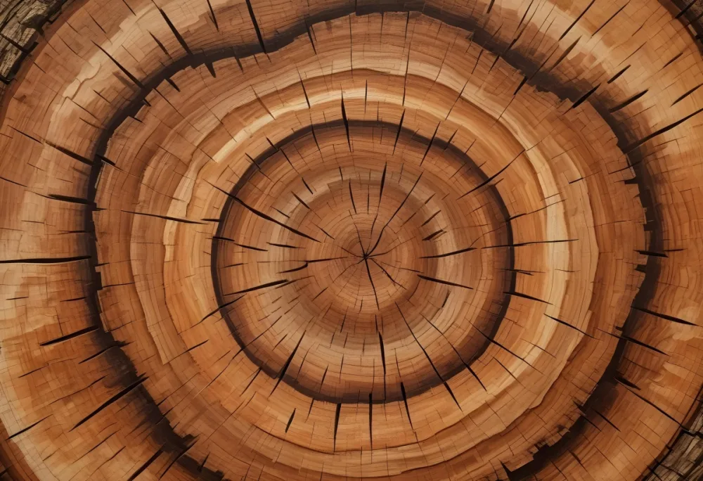 Oil Painting Close Up Of A Cross Section Of A Tree Trunk Showcasing Concentric Growth Rings In Various Shades Of Brown With Visible Patterns And Grain Patterns Creative Extremely Detailed Brush Stroke 13 125b