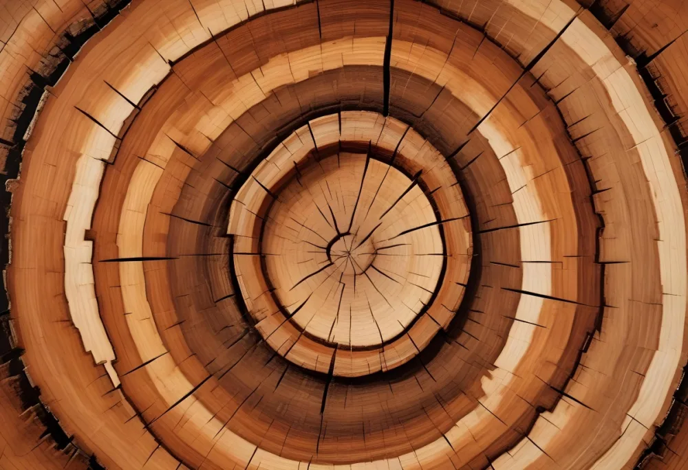 Oil Painting Close Up Of A Cross Section Of A Tree Trunk Showcasing Concentric Growth Rings In Various Shades Of Brown With Visible Patterns And Grain Patterns Creative Extremely Detailed Brush Stroke 5 5cc4