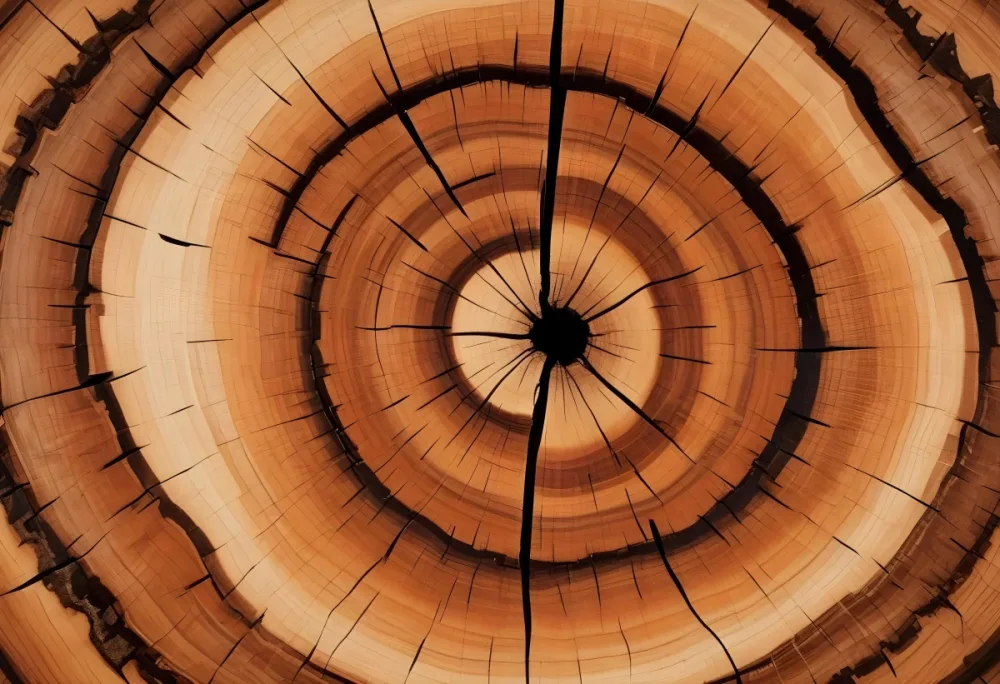 Oil Painting Close Up Of A Cross Section Of A Tree Trunk Showcasing Concentric Growth Rings In Various Shades Of Brown With Visible Patterns And Grain Patterns Creative Extremely Detailed Brush Stroke 9 9225