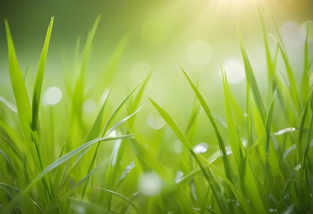 Oil Painting Close Up Of Vibrant Green Grass With Bokeh Effect Creating A Soft Dreamy Atmosphere Bright And Fresh Natural Light Blurred Background Creative Extremely Detailed Brush Stroke 50 9cae