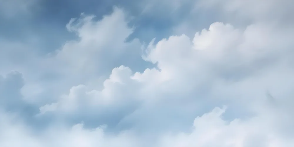 Oil Painting Cloudy Blue Sky