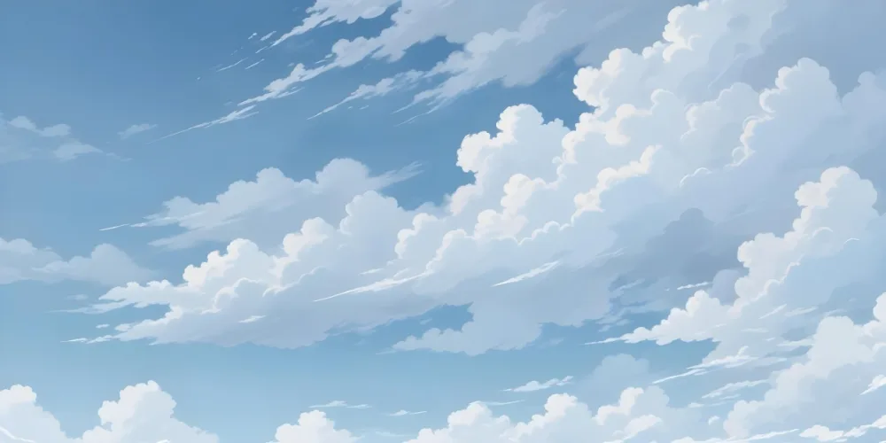 Oil Painting Cloudy Blue Sky With Wispy White Clouds Creative Extremely Detailed Brush Stroke 34 420f