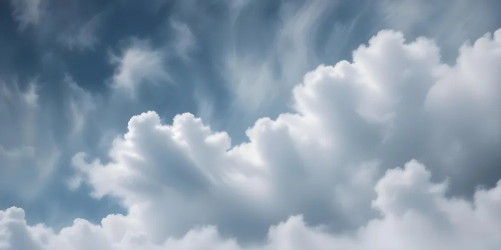 Oil Painting Cloudy Blue Sky With Wispy White Clouds Creative Extremely Detailed Brush Stroke 6 9814