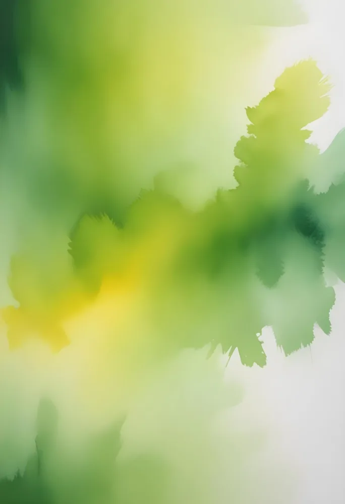 Oil Painting Green And Yellow Watercolor Background With A Gradient Effect Transitioning From Light Green At The Bottom To White At The Top Soft And Diffused Creative Extremely Detailed Brush Stroke 17 F98f