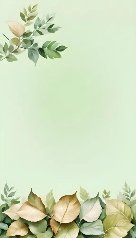 Oil Painting Green Leaves In The Top Of The Image Light Green Background Creative Extremely Detailed Brush Stroke 28 4cc2