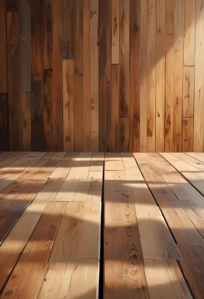 Oil Painting Wooden Floor With A Wooden Wall Background And Natural Lighting Creative Extremely Detailed Brush Stroke 4 606d