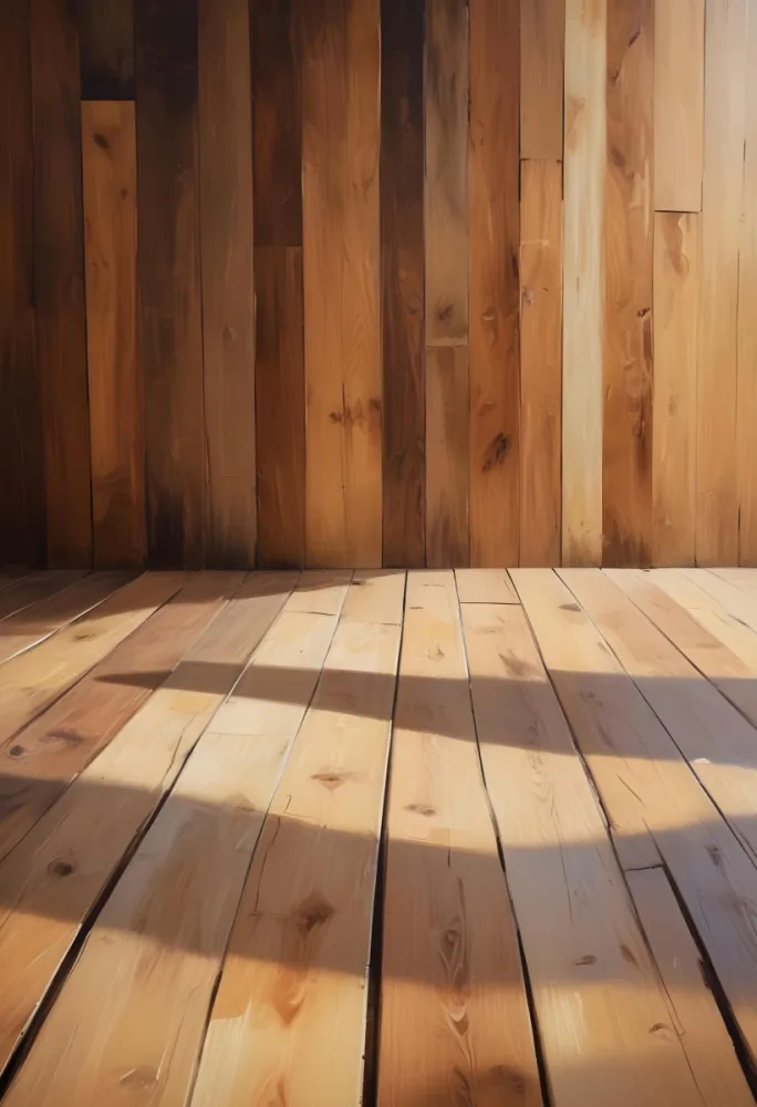 Oil Painting Wooden Floor With A Wooden Wall Background And Natural Lighting Creative Extremely Detailed Brush Stroke 5 D9df