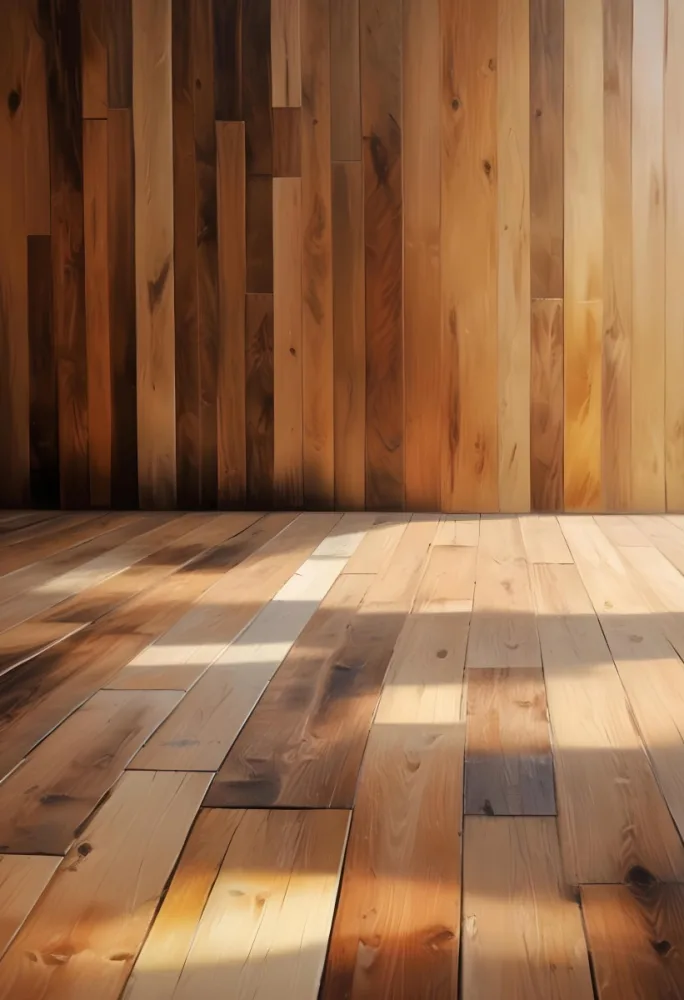 Oil Painting Wooden Floor With A Wooden Wall Background And Natural Lighting Creative Extremely Detailed Brush Stroke 6 8795
