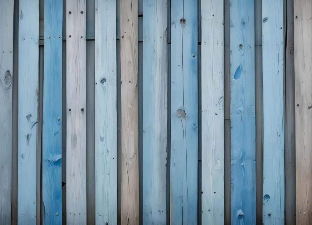 Old Wooden Fence With Blue Paint Vertical Planks Weathered Texture Rustic Background 2 2c57