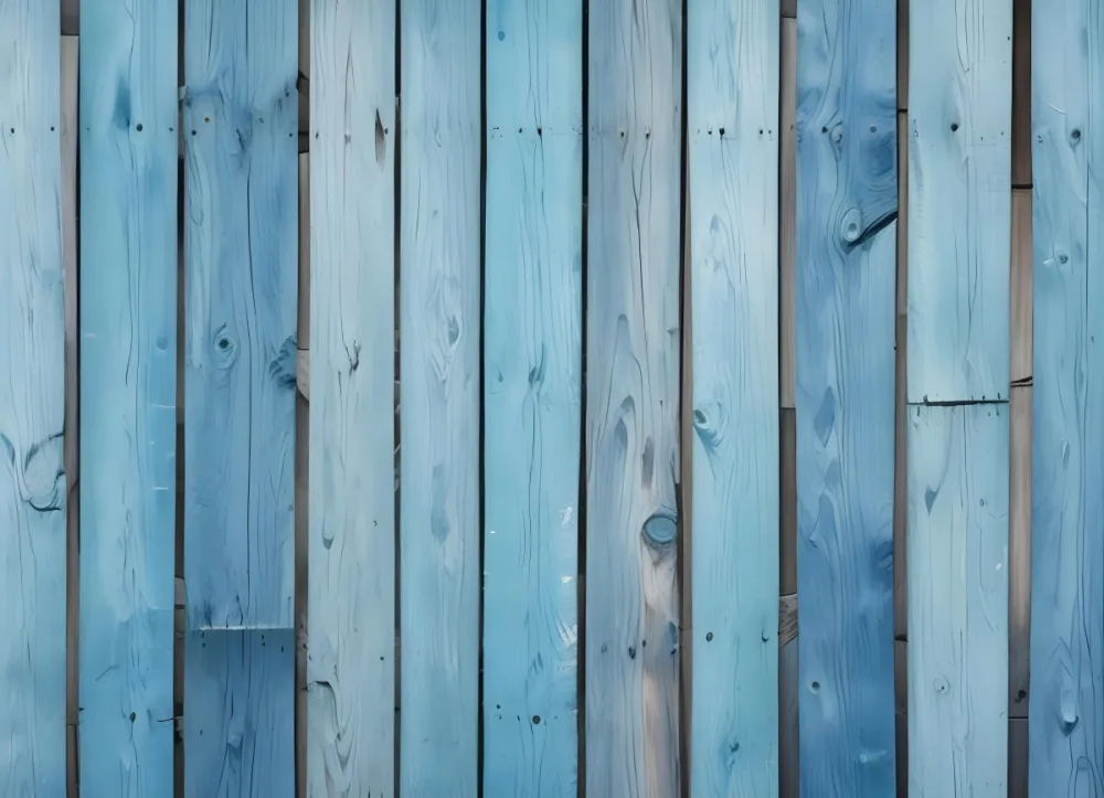 Old Wooden Fence With Blue Paint Vertical Planks Weathered Texture Rustic Background 31 9820