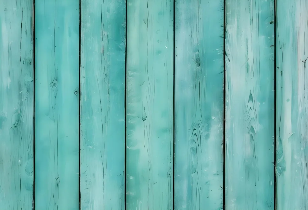 Old Wooden Planks Painted In Turquoise And Green Rustic Texture Weathered Surface Vertical Lines Aged Appearance Vintage Style 22 B284