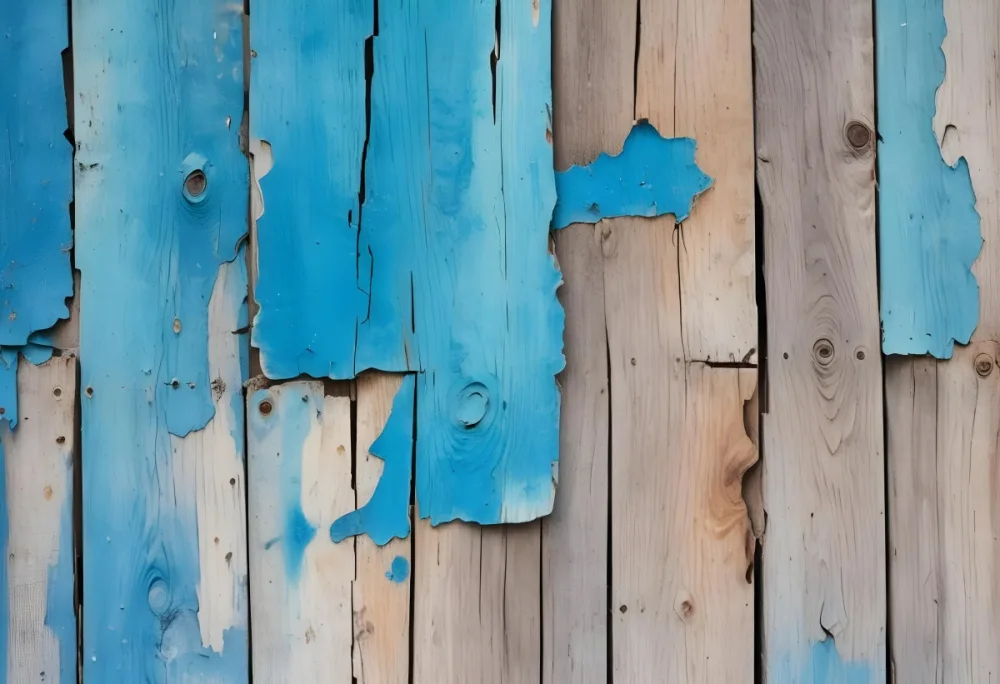 Old Wooden Planks With Peeling Blue Paint Weathered Texture Rustic Surface Aged Wood Close Up Shot Natural Light Vintage Background 17 Ee1b