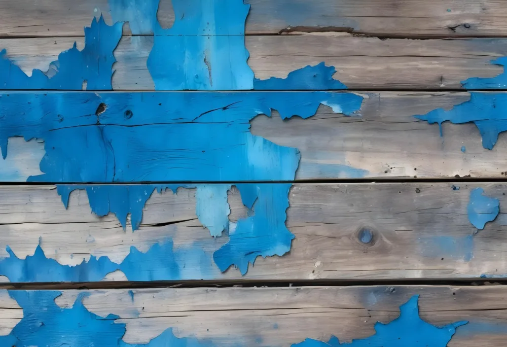 Old Wooden Planks With Peeling Blue Paint Weathered Texture Rustic Surface Aged Wood Close Up Shot Natural Light Vintage Background 5 Dedd
