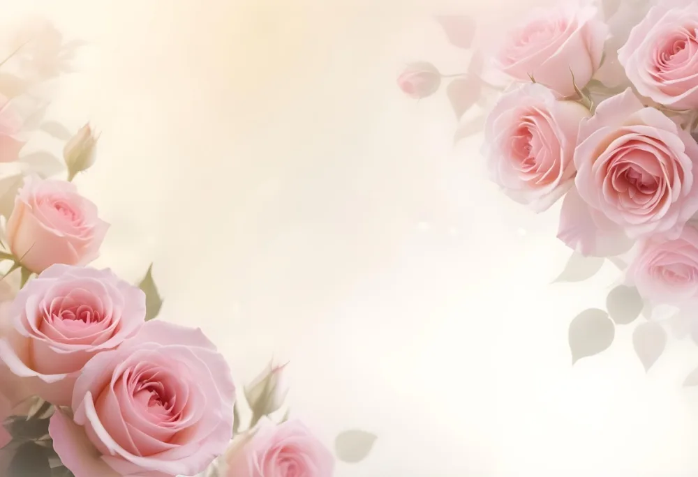 Pink Roses On A Soft Light Background Creating A Delicate Floral Arrangement With A Dreamy Ethereal Quality Suitable For Romantic Or Celebratory Themes 32 4ca4