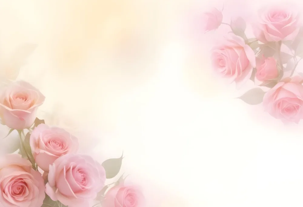 Pink Roses On A Soft Light Background Creating A Delicate Floral Arrangement With A Dreamy Ethereal Quality Suitable For Romantic Or Celebratory Themes 34 554b