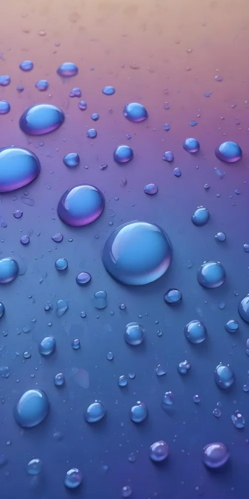 Pixel Art Close Up Of Water Droplets On A Surface Varying In Size And Shape With A Gradient Background Featuring Shades Of Blue And Purple The Droplets Reflect Light Creating A Glossy Appearance 8bits 83 2b2f